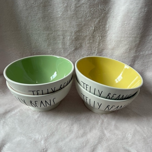 Rae Dunn Jelly Beans Colored Bowls. Set of 4. Approx. 3" Tall & 5.5" in Diameter - Picture 1 of 8